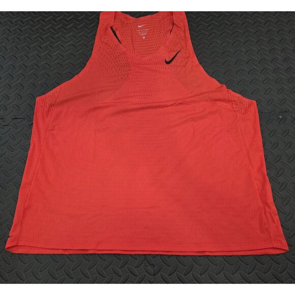 NIKE ADV Aeroswift  Running Singlet Light Crimson Slim Tank FN4231-696 Men’s 2XL - Picture 5 of 9